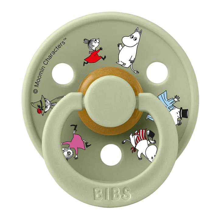 BIBS x Moomin Pacifier Colour Friends Latex Ivory Mix 2 pack Size 2 Bibs, Mumin