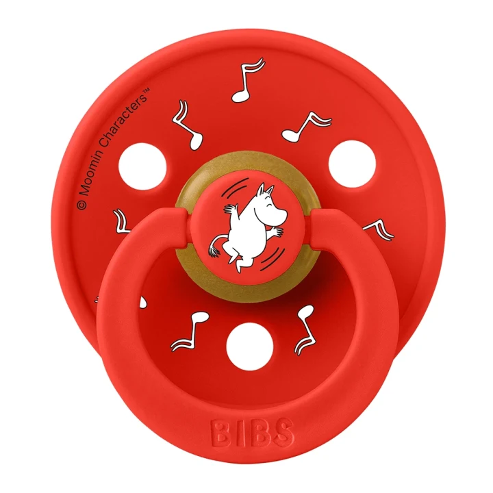BIBS x Moomin Pacifier Colour Dancing Latex Candy Apple Mix 2 pack Size 2 Bibs, Mumin