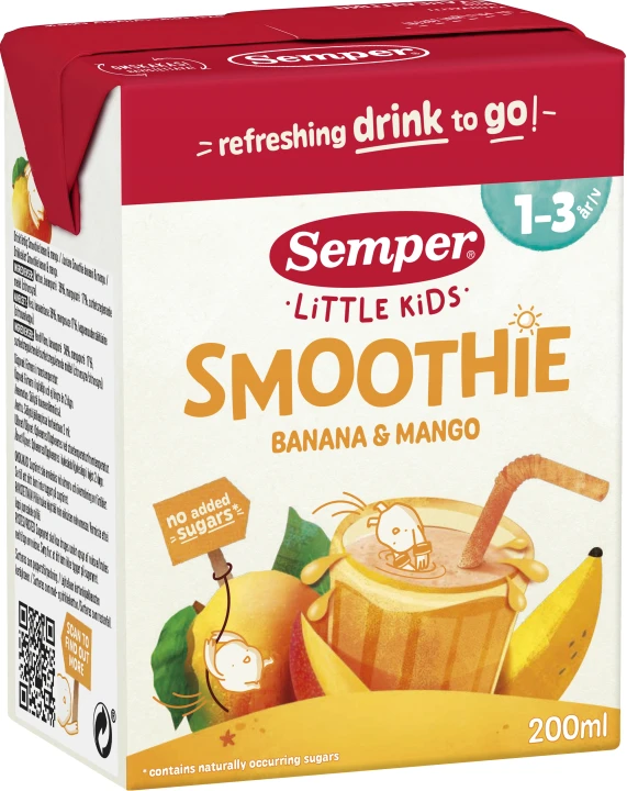 Semper Smoothie Banan Mango 1 år 200 ml Semper