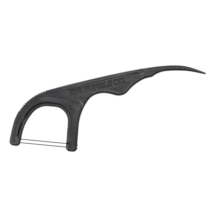 Humble Dental Floss Picks Charcoal 50-pack thehumbleco