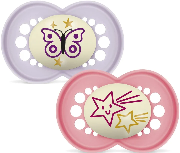 MAM Original Night Napp 6-16 mån Silk Pink 2-pack Mam