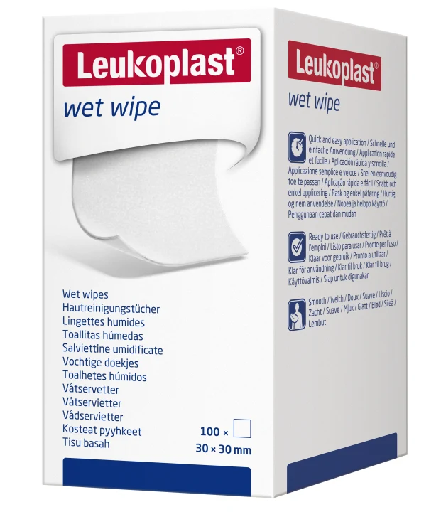 Leukoplast Wet Wipe 3x3 cm 100 st Leukoplast