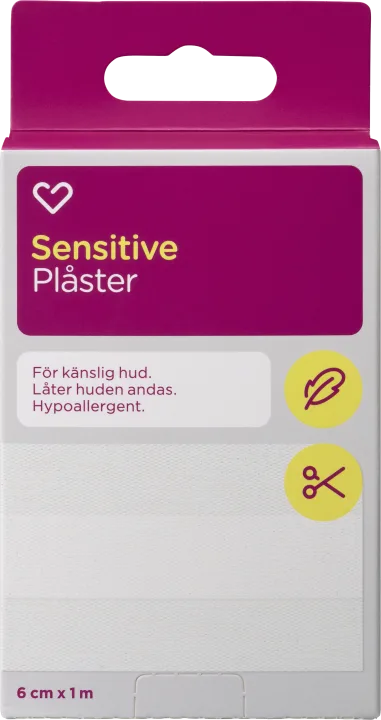 Hjärtats Plåster Sensitive 6 cm x 1m 1st Hjärtats