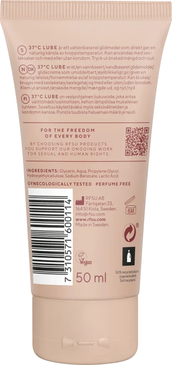 RFSU 37°C Lube Glidmedel 50 ml Rfsu