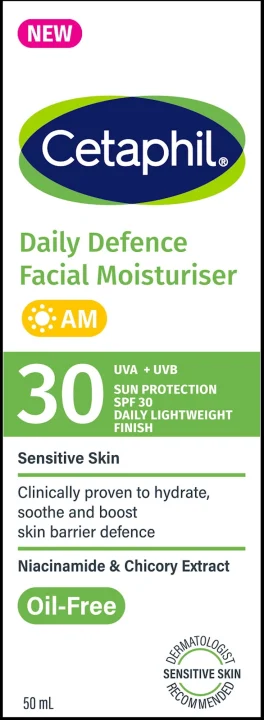 Cetaphil Daily Defence Facial Moisturiser SPF 30 50ml Cetaphil