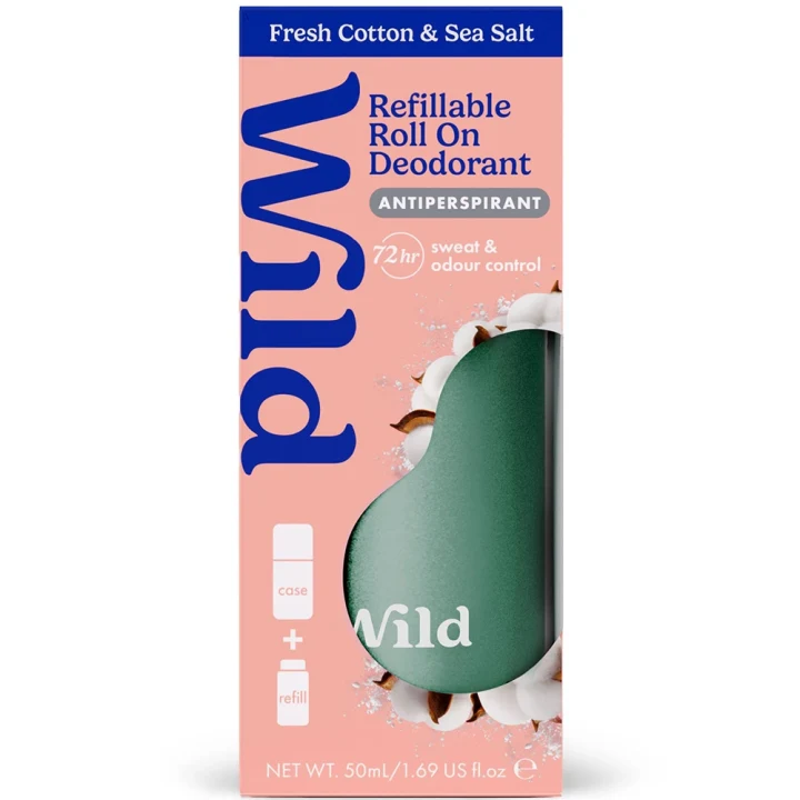 Wild Deo Roll On Aqua Case Fresh Cotton Sea Salt Wild