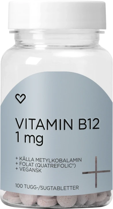 Hjärtats+ B12 1mg Tuggtablett 100st Hjärtats