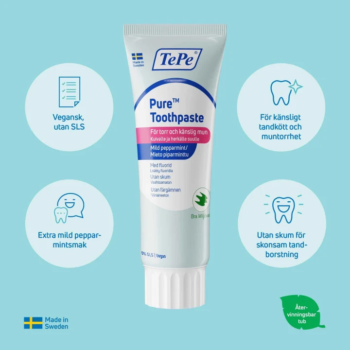 TePe Pure Toothpaste Peppermint 75 ml TePe