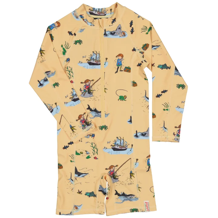 Geggamoja Pippi Långstrump UV-Dräkt Gul  74/80 Geggamoja