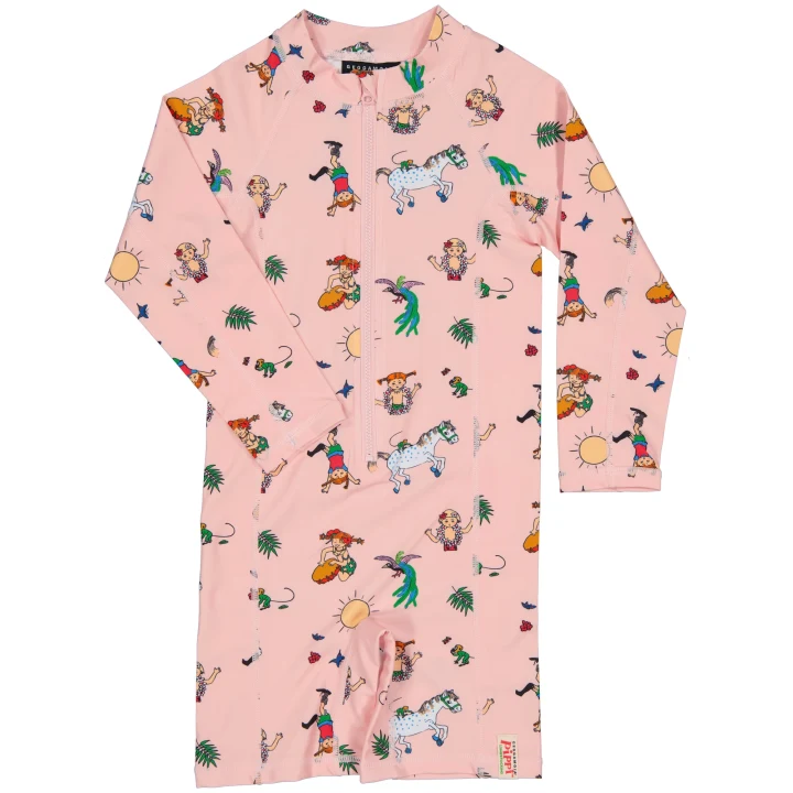 Geggamoja Pippi Långstrump UV-Dräkt Rosa  110/116 Geggamoja