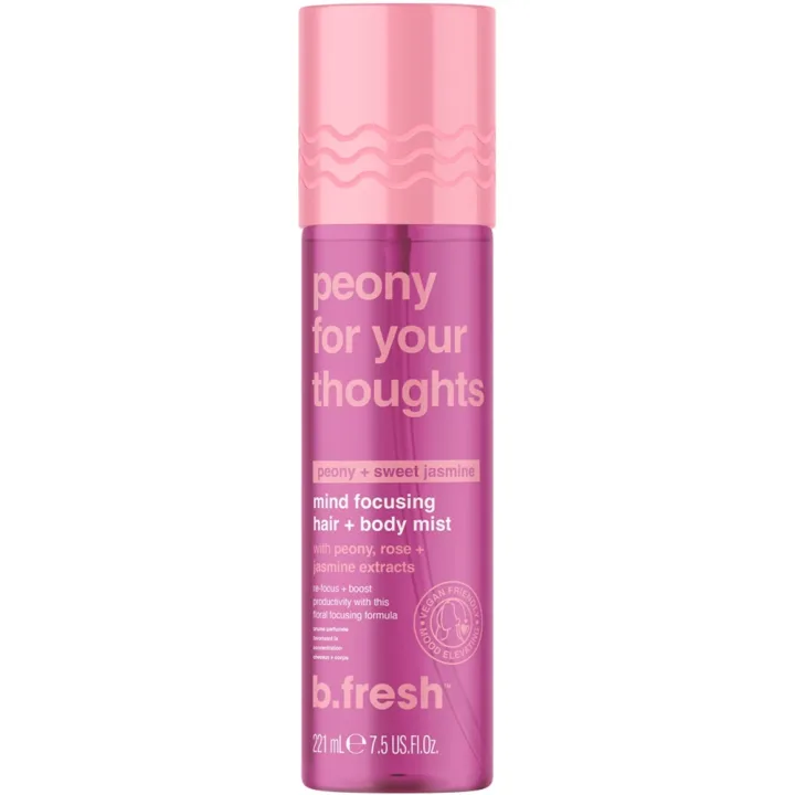 b.fresh Peony For Your Thoughts Mind Focusing Hair + Body Mist 221 ml b.fresh