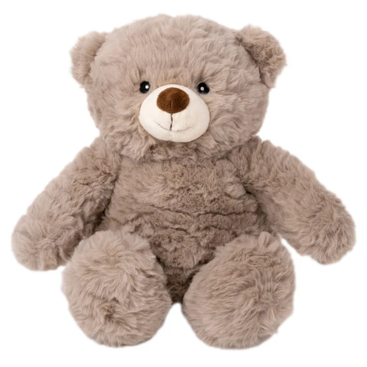 Teddykompaniet Teddy Heaters Teddybjörn med vågig päls Gråbrun Teddykompaniet