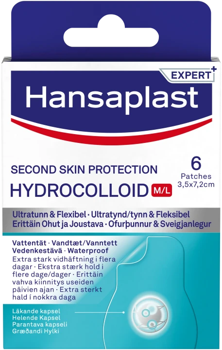 Hansaplast Second Skin Protection Hydrocolloid M/L Regular 6 st Hansaplast