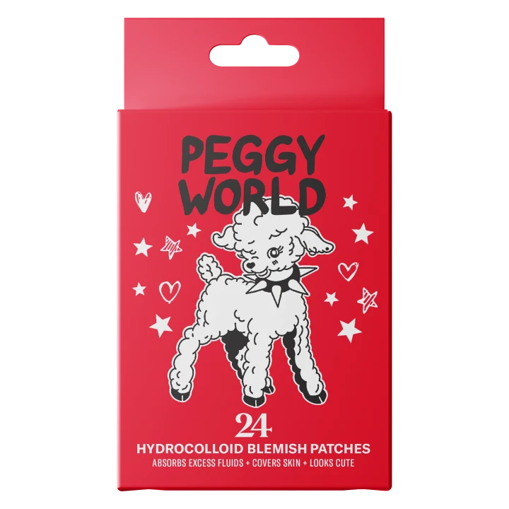 Peggy World Blemish Patches Hearts and Stars Red 24 st Peggy World