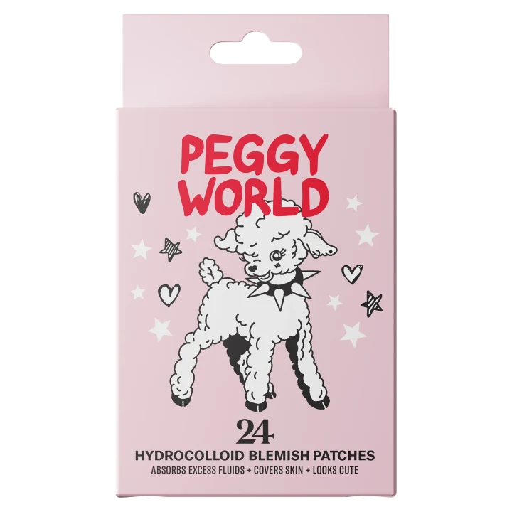 Peggy World Blemish Patches Hearts and Stars Pink 24 st Peggy World